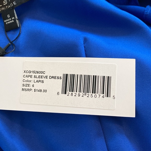 Halston Heritage Cape Sleeveless Dress - Picture 9 of 9